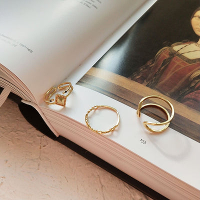 3 Styles  925 Sterling Silver Rings For Women