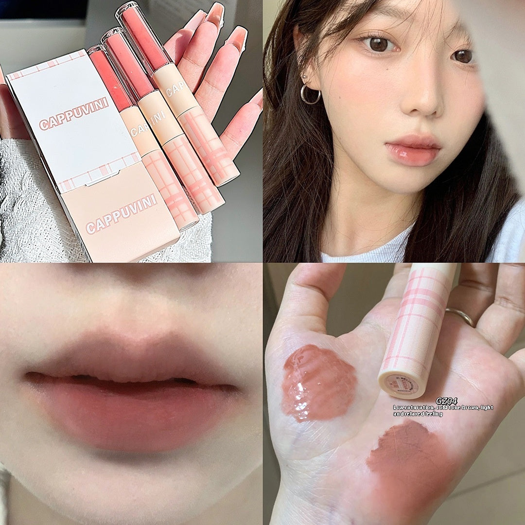 Double-headed Lip Lacquer Mirror Water Light Student Beauty Lipstick