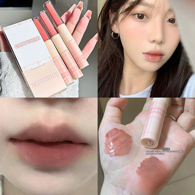 Double-headed Lip Lacquer Mirror Water Light Student Beauty Lipstick