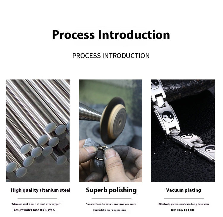 Tai Chi Titanium Steel Bracelet Jewelry For Men