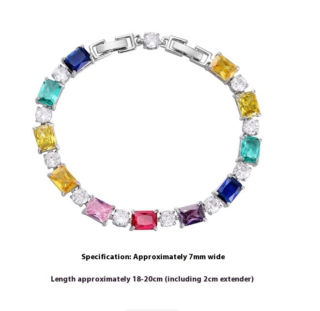Colored Zircon Bracelets For Men And Women