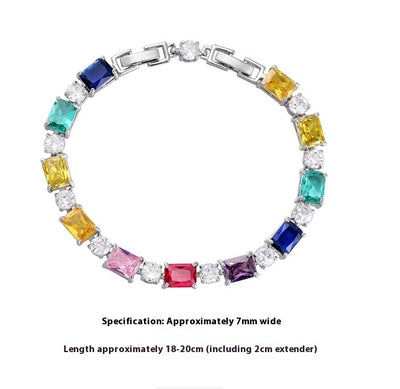 Colored Zircon Bracelets For Men And Women